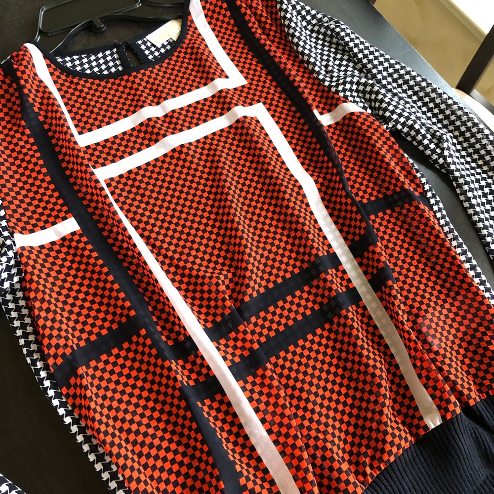 MICHAEL KORS- Pattern long sleeve blouse